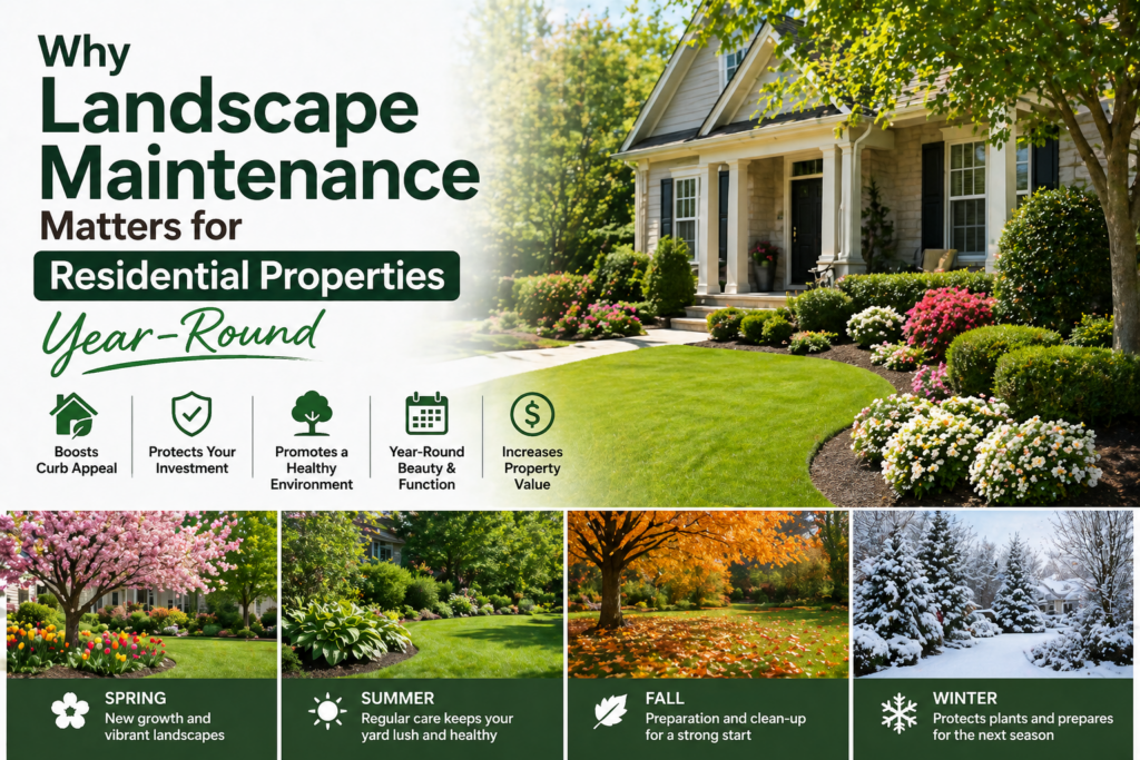 Why Landscape Maintenance Matters for Residential Properties Year-Round