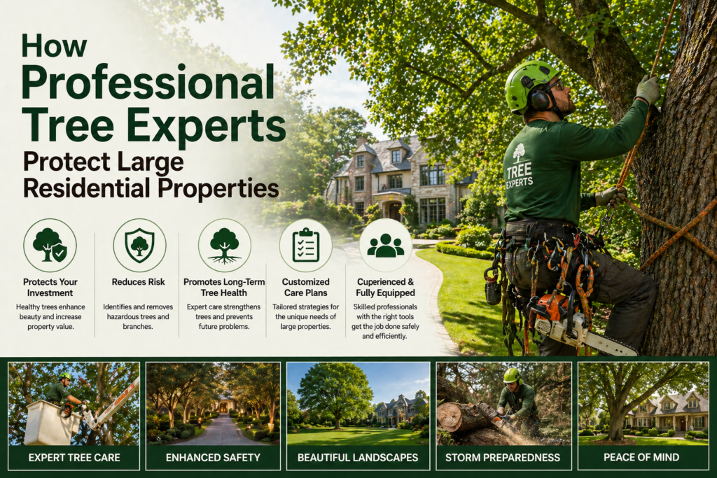 How Professional Tree Experts Protect Large Residential Properties