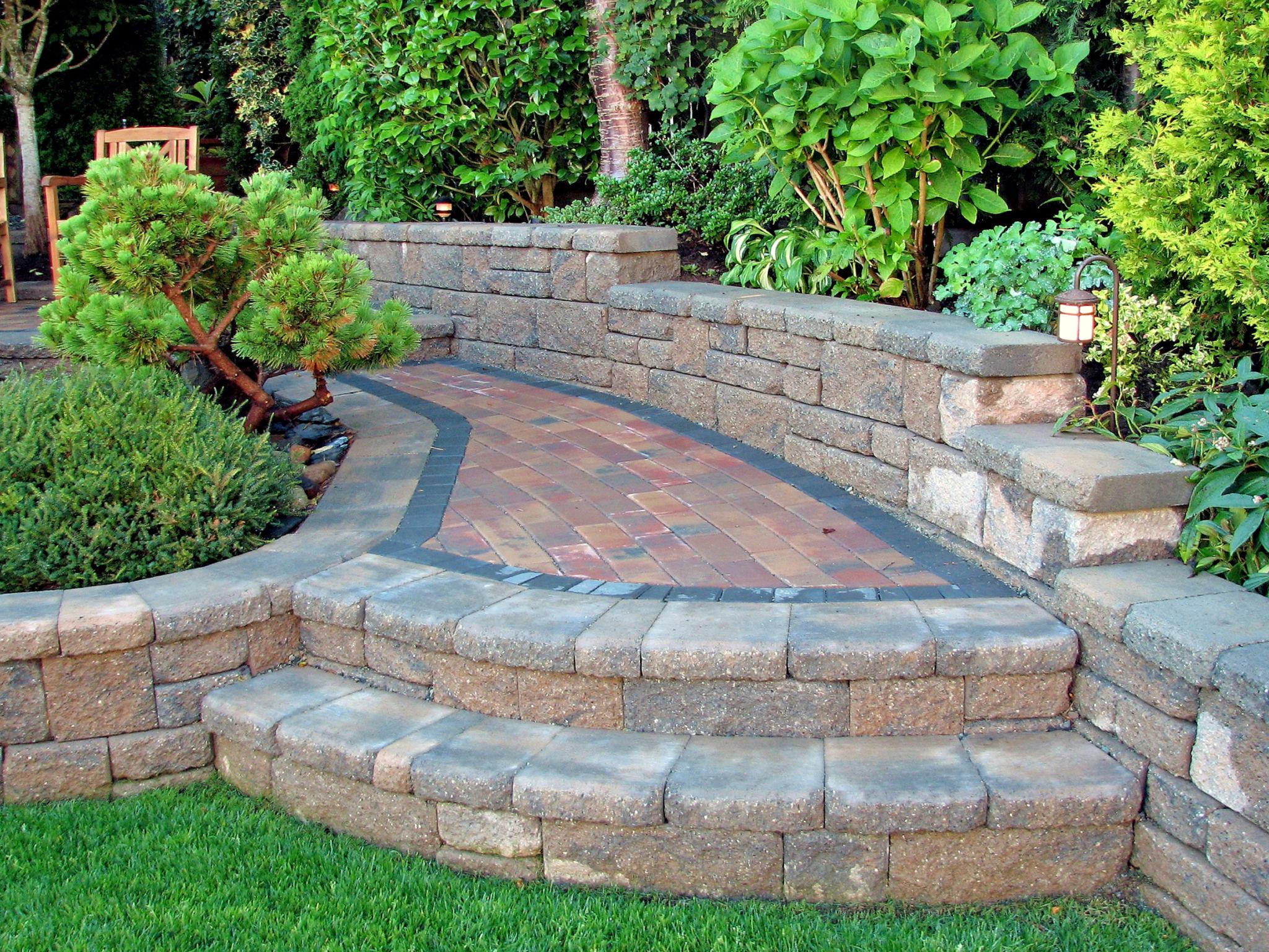 Retaining walls - integrate with patios, walkways